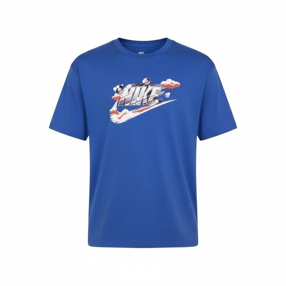#506.  Nike NWT Sportwear Max90 Glow In The Dark Blue T-Shirt
